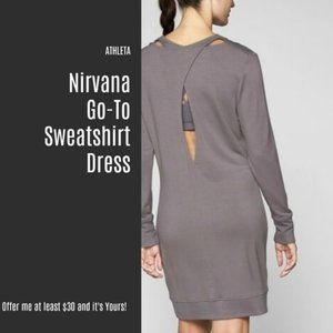 NWT Athleta Nirvana Go-To Sweatshirt Dress